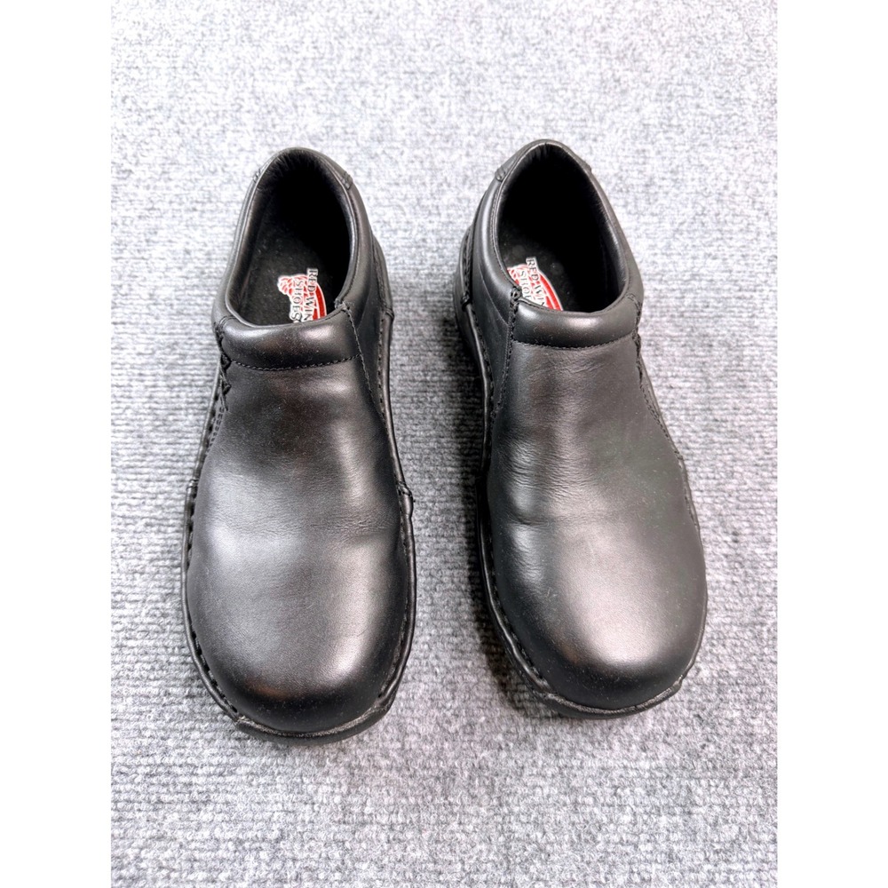 Red Wing Shoes 2321 Womens Black Leather Slip On Clogs Shoes Size 7.5 B Work - Picture 3 of 10